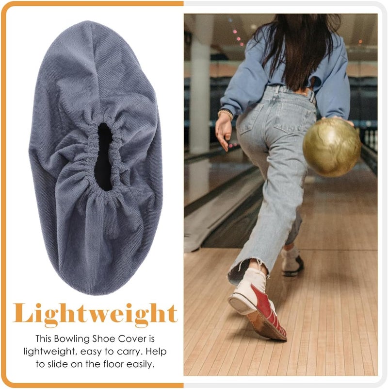 VICASKY Bowling Shoe Covers Women Shoes Womens Tap 2 Pairs Slider Reusable Coversleaning Tool Random Color Covers, Boot Reusable, Non-Slip Protector for Adults Purple - Image 4